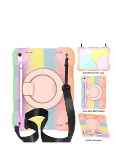 Buy Rugged Heavy Duty Protective Case  for ipad 10th 10.9 inch 2022（A2757/A2777）Colorful rose gold in UAE