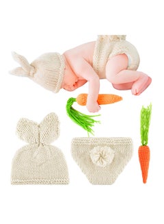 Buy Baby Photo Prop, Newborn Photography Prop, Rabbit Design Crochet, Costume Clothes Knit Crochet in UAE