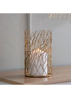 اشتري Lamya Metal Wire Candleholder 16 x 26 x 16 cm في الامارات