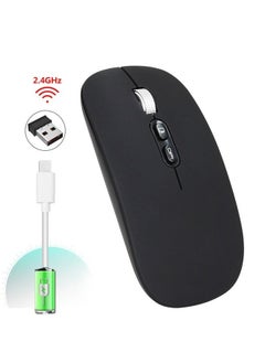 اشتري Mouse Bluetooth Wireless Mouse 2.4G Dual Mode Computer Mouse with USB Receiver for Laptop iPad MacOS PC Windows Android في الامارات