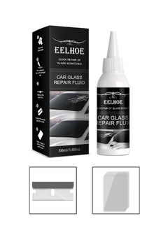 اشتري Car Glass Repair Fluid,Quick Repair Of Glass Scratches Fluid Set , for Glass Chips and Cracks,Automotive Glass Nano Repair Fluid Car Windshield Repair 50ML في السعودية