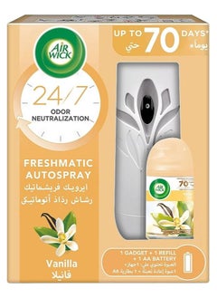 Buy Air Wick Freshmatic Autospray Kit, Vanilla Fragrance 250ml in UAE