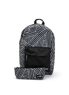 Buy school bags 3  pocket with Laptop pocket+ Pencil case printed - B&W Roads in Egypt