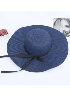 اشتري New Big Eave Road Flying Straw Hat Foldable Sun Visor في السعودية