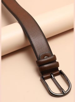 Buy Casual Solid PU Leather Waist Belt For Men in Saudi Arabia