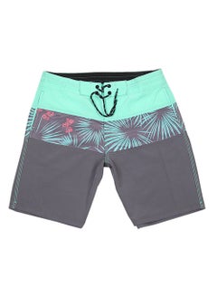 Buy 2023 Quick-Dry Surf Shorts Elastic Waterproof Floral Mens Swimwear 147 Green in Saudi Arabia