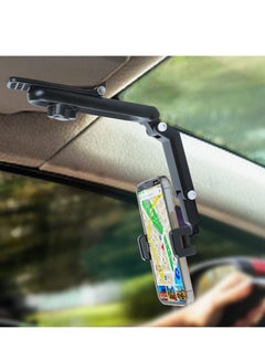 Buy 360 Rotatable and Adjustable Car Phone Holder for Rearview Mirror, Compatible with All Smartphones in Saudi Arabia