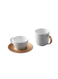 Buy 3-Piece Coffee And Tea Set Gem  Mug. Cup And Saucer in Egypt