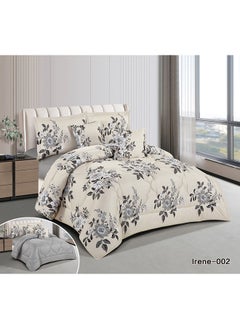 Buy Horse Comforter Set With Soft Silky Fabric Two Sides Floral Print 4 Pieces Single Size in Saudi Arabia