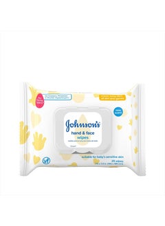 اشتري Disposable Hand & Face Cleansing Wipes, Pre-Moistened Wipes Gently Remove 99% of Germs & Dirt from Delicate Skin, Paraben-, Phthalate- & Alcohol-Free, Hypoallergenic, 25 ct في الامارات