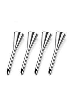 Buy 4Pcs Cream Icing Piping Nozzle Tip Stainless Steel Long Puff Nozzle Tip Decorating Tool in UAE