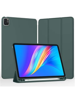 Buy Case iPad Pro 12.9 Inch 2022/2021/2020(6th/5th/4th Gen) with Pencil Holder,Smart iPad Case [Support Touch ID and Auto Wake/Sleep] with Auto 2nd Gen Pencil Charging (Green) in Egypt