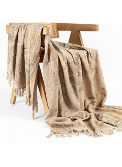 Buy Marbella Throw, Natural - 130X170 Cm in UAE