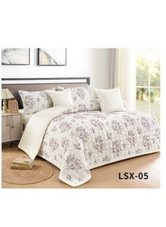 Buy Bedspread comforter set consisting of 4 pieces, polyester comforter, size 160 by 210 cm in Saudi Arabia