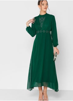 Buy Embellished Drape Detail Dress in Saudi Arabia