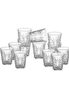 اشتري Set of 12 clear glass juice, serving and all-purpose glasses في السعودية