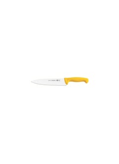 Buy Professional 10 Inches Meat Knife with Stainless Steel Blade and Yellow Polypropylene Handle with Antimicrobial Protection, Made BRAZIL in UAE