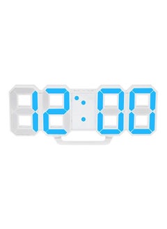 Buy Modern Design Large Size Digital LED Wall Clock White/Blue in Saudi Arabia