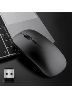 Buy Wireless Mouse Rechargeable Compatible with Bluetooth Mouse 2.4G Slim Dual Mode Cordless Mouse 800/1200/1600 DPI Silent Computer Mice with USB Type C Receiver Compatible with PC Laptop in UAE