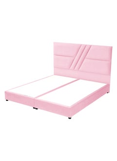 Buy Gogo | Velvet Bed Frame - Light Pink in Saudi Arabia