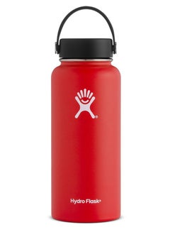 Buy Stainless Steel Vacuum Insulated Water Bottle Outdoor Sports Kettle Thermos Cup 946ml 32oz Red in UAE