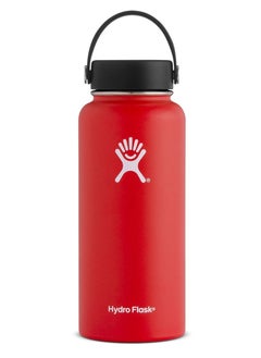 Buy Stainless Steel Vacuum Insulated Water Bottle Outdoor Sports Kettle Thermos Cup 946ml 32oz Red in UAE