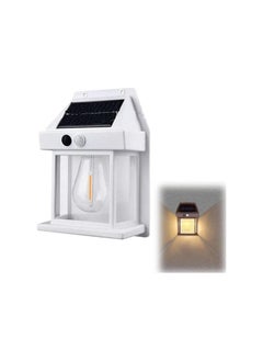 Buy Retro Solar Wall Lamp Fence Lamp Motion Sensor Tungsten Filament Courtyard Lamp in UAE