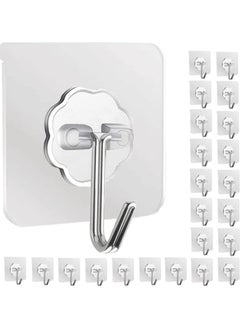 Buy Hooks Kitchen Wall Hooks( 24 Packs )Nail Free Sticky Hangers with Waterproof Hooks Reusable Utility Towel Bath Ceiling Hooks in Egypt