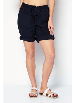 اشتري Women Solid Basic Short, Navy في السعودية