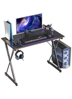 اشتري Gaming Desk 32 Inch PC Computer Desk, Home Office Desk Table Gamer Workstation, Simple Game Table, Black في السعودية