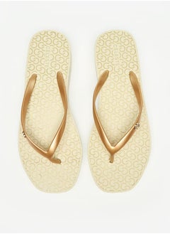 اشتري Women's Monogram Print Flatform Thong Slippers في الامارات