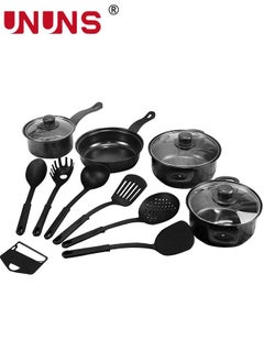 اشتري Cookware Set, Pots and Pans Set, PFAS-Free, Dishwasher Safe, Nonstick Kitchenware Set with Frying Pan, Saucepan, Saute Pan,Cooking Utensils with Kitchen Tools في السعودية