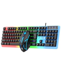 اشتري لوحة مفاتيح RGB ذات إحساس ميكانيكي ومجموعة ماوس 7 ألوان مريحة في السعودية