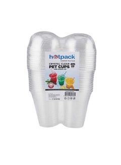 Buy Hotpack Clear Pet Cup 12 ounce + Dome LID 25 Pieces SPECIAL OFFER in UAE