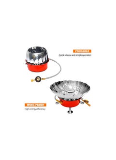 Buy Mini Camping Gas Stove Portable, Windproof Foldable Camping Stove, Lightweight & Compact Camping Cooker for Backpacking, Hiking, Riding, Mountaineering, Camping (Lotus Furnace) in Egypt