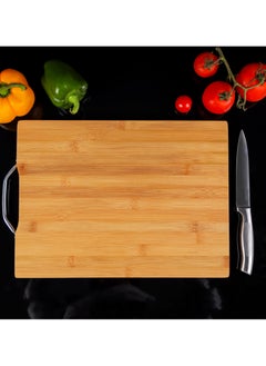 Buy Delcasa Bamboo Cutting Board- DC3048/ Wooden Chopping Boards with Stainless Steel Handle in UAE