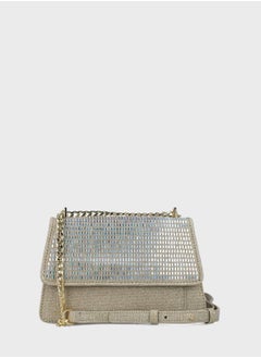 Buy Flap Over Chain Detail Crossbody in Saudi Arabia