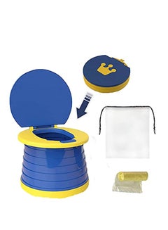 Buy Children's Folding Toilet,Portable Potty for Kids Toddlers,Foldable Travel Potty,Potty Folding Toilet,Portable Travel Folding Potty (Blue) in Saudi Arabia