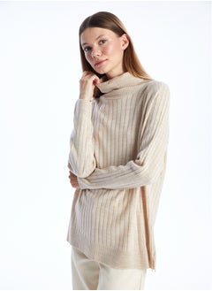 اشتري Turtleneck Straight Long Sleeve Oversize Women's Knitwear Tunic في مصر