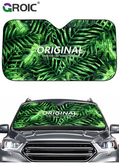 Buy Car Window Sunshade Cover, Tropical Rainforest Car Windshield Sun Shade, Durable Heat Insulation Sunshade, Foldable Reflective Sun Visor for Car, Universal Fit for Most Cars SUV Truck, 51*27.5" in UAE