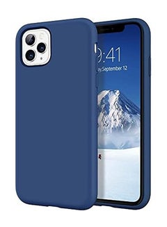 Buy Compatible with iPhone 11 Case 6.1 Inch Slim Liquid Silicone 4 Layers Soft Gel Rubber Shockproof Protective Phone Case with Anti Scratch Microfiber Lining (Blue) in Egypt