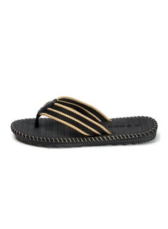 اشتري Men's Summer Flip-flops Wear Fashionable Casual Beach Shoes Black في الامارات