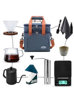 Buy Coffee set for v60 drip coffee 11 in 1 with blue bag in Saudi Arabia