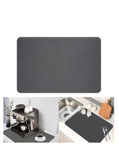 Buy Dish Drying Diatomaceous Earth Mat, Coffee Machine Mat Counter Protector Drainer, Coffee Bar Pad, Sink Draining Board Mat for Kitchen, Bathroom, Toilet Counter in UAE