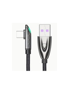 Buy Essager 99.97cm 6A 66W USB Type C Cable For Samsung LED 5A Fast Charging USB-C USBC Charger 90 Degree Cable Data Cord in UAE