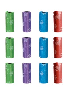 Buy Pack Of 12 Disposable Diaper Bag Refill Rolls Safe And Odour Control - Multicolour in Saudi Arabia