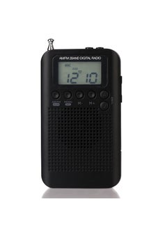 اشتري Foreign trade supply manufacturers supply portable external speaker mini AM FM two-band radio Black في الامارات