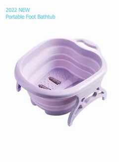 Buy Foldable Foot Pedicure Massager Spa Bath Tub with 4 Rollers in Saudi Arabia