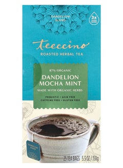 اشتري Roasted Herbal Tea Dandelion Mocha Mint Caffeine Free 25 Tea Bags 5.3 oz (150 g) في الامارات