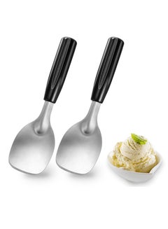 Buy 2pcs Ice Cream Shovel Spade Scooper Stainless Steel Ice Cream Scoop with Plastic Handle for Commercial and Home Use in UAE
